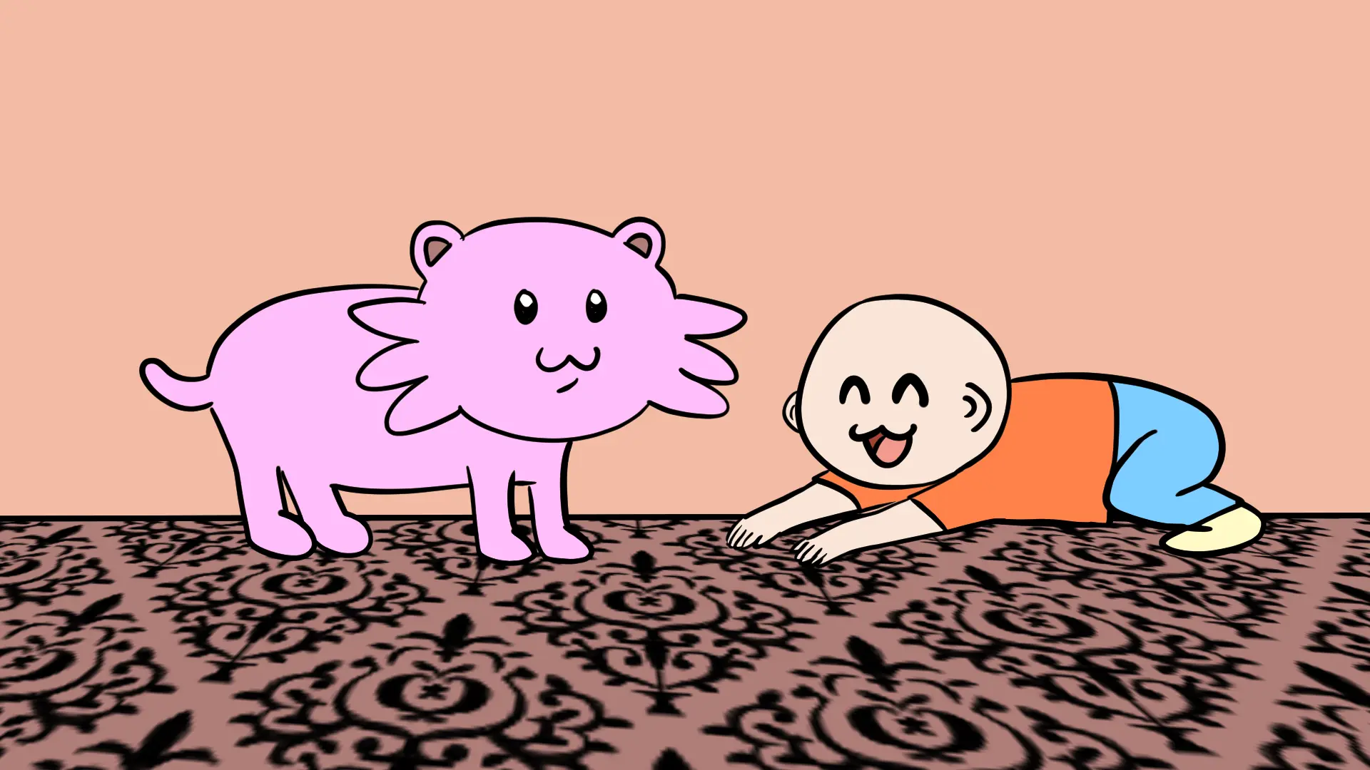 「伏せ」を教える飼い主