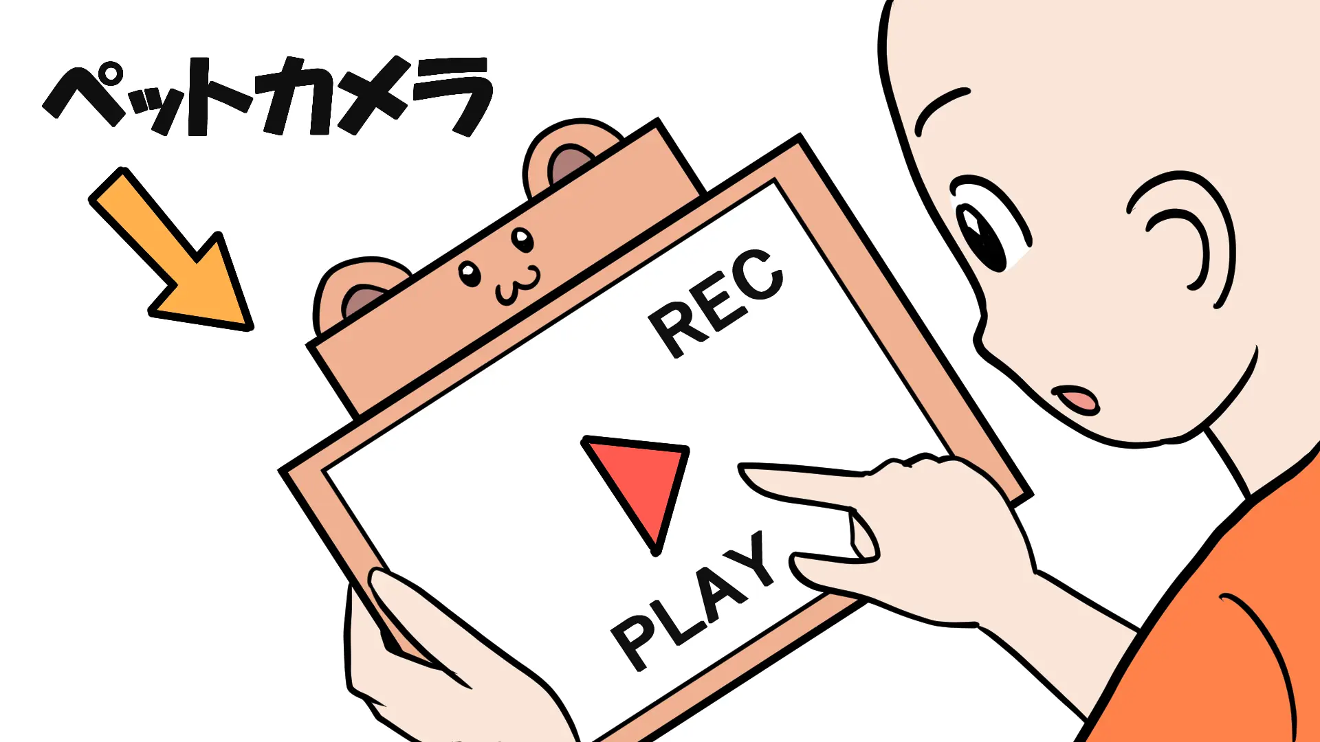 ペットカメラを見る飼い主