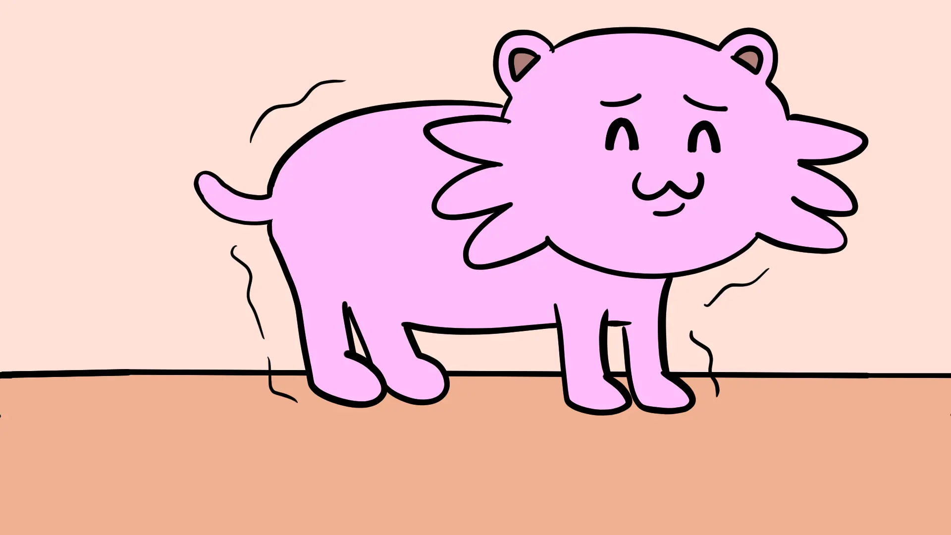 ぷるぷる震えるウーパールーパーイヌ